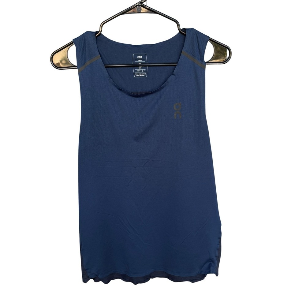 On Shirt Mens Small Blue Tank-T Sleeveless Running Singlet Lightweight Athletic